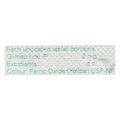 Glypride 2mg Tablet 10'S - Diabetes-Ant