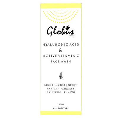 Globus Naturals Hyaluronic Acid And Vitamin C Anti - Aging Face Wash 100 ml - Face Wash & Cleansers