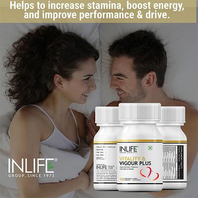 INLIFE Vitality & Vigour Plus Vegetarian Capsules 90's - Sexual Care