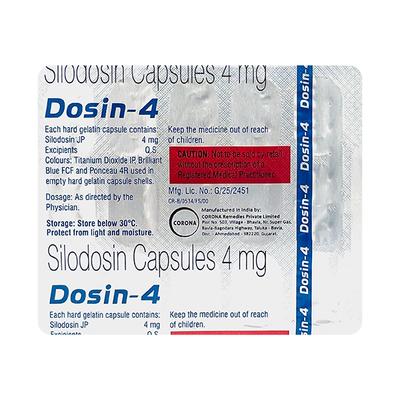 DOSIN 4 Capsule 15's - Bladder And Prostate Disorders-Dru