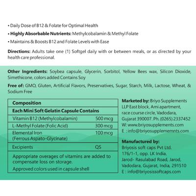 Briyo Min B12-Biactive Vitamin B12 500 mcg Capsule 90s - Multi-Vitamins