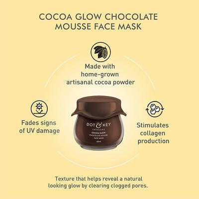 Dot & Key Cocoa Glow Chocolate Mousse Face Mask 60 gm - Masks & Peels