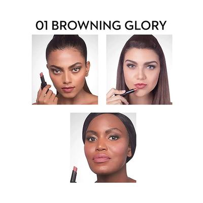 SUGAR Cosmetics Nothing Else Matter Longwear Lipstick - 01 Browning Glory 3.2gm - Lipsticks