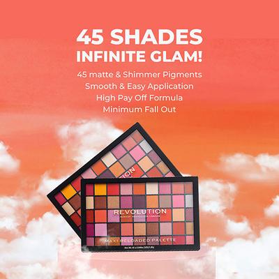 Makeup Revolution Maxi Reloaded Eyeshadow Palette - Big Big Love 60.75 gm - Eyeshadow, Bases & Primers
