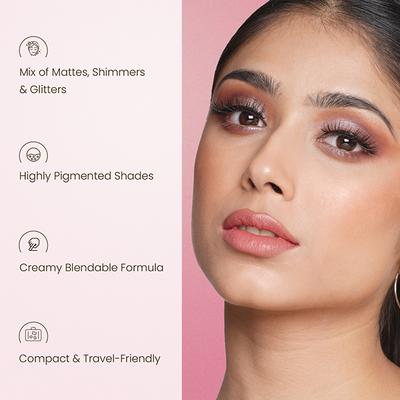 Swiss Beauty Lustre Eyeshadow Palette, Shade- Party All Night 5 gm - Eye Shadow Palettes