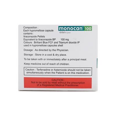 MONOCAN 100mg Capsule 10's - Fungal Infections-Anf