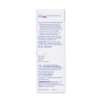 SEBAMED BABY MASSAGE Oil 150ml - Creams, Lotions & Oils