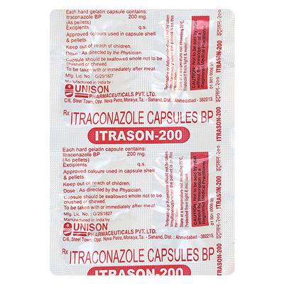 Itrason 200mg Capsule 4'S - Fungal Infections-Anf