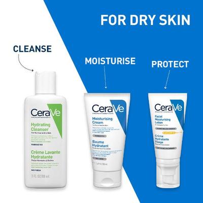 CeraVe Hydrating Cleanser For Normal To Dry Skin 88 ml - Face Wash & Cleansers