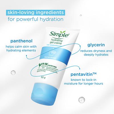 Simple Water Boost Hydratinggel Creme 50 gm - Face Moisturizers