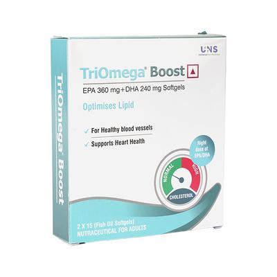 Triomega Boost Softgel 15's - Omega Fish Oil Fatty Acids