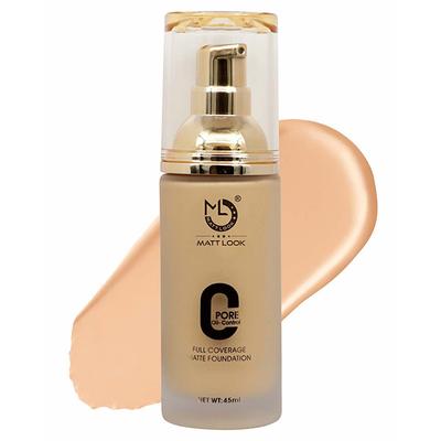 Matt Look Zero Pore Oil Control Full Coverage Matte Foundation, Natural 45 ml - Foundation