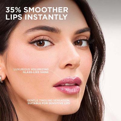 L'Oreal Paris Plump Ambition Hyaluron Lip Oil- 650 Nude Macaron- Plumping Lip Oil 5 ml - Liquid Lipsticks