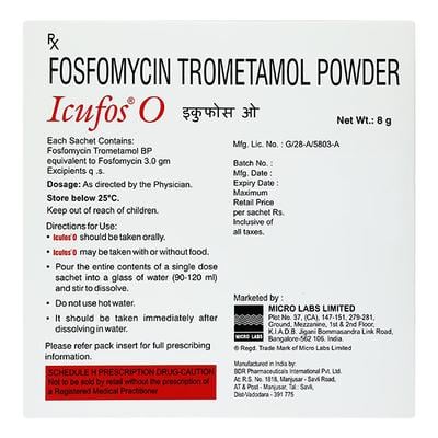 ICUFOS O VANILLA FLAVOUR Powder 8gm - Bacterial Infections-OAB