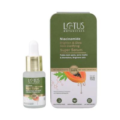 Lotus Botanicals Niacinamide & Papaya Brighten & Glow Skin Clarifying Super Serum 14 ml - Face Gels