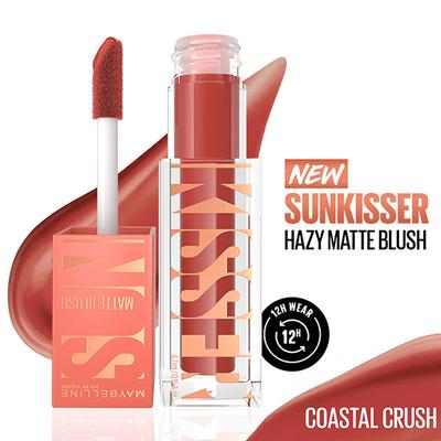 Maybelline New York Sunkisser Hazy Matte Blush, 12H Sunkissed Cheeks, Coastal Crush 4.7 ml - Blushes