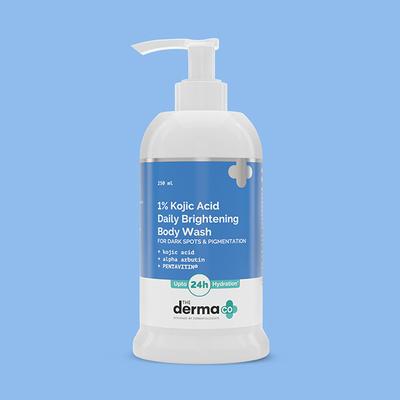 The Derma Co. 1% Kojic Acid Daily Brightening Body Wash with Alpha Arbutin for Dark Spots & Pigmentation 250 ml - Shower Gels & Body Wash