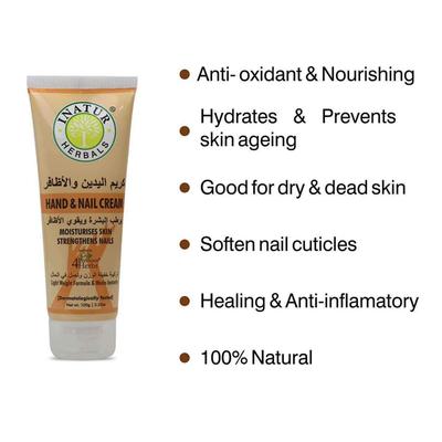 Inatur Herbals Hand & Nail Cream 100 gm - Hand Creams