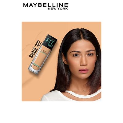 Maybelline New York Fit Me Matte+Poreless Liquid Foundation, 322 Natural Tan 30 gm - Foundation
