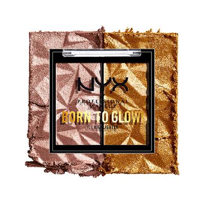 Nyx Professional Makeup Born To Glow Icy Highlighter Duo - Rock Candy 5.7 gm - Highlighters & Illuminators