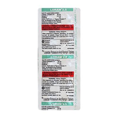 Loram 2.5mg Tablet 10'S - Hypertension-ACE