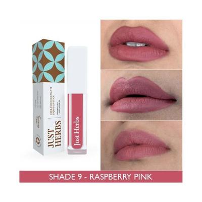 Just Herbs Ayurvedic Matte Liquid Lipstick with Long Lasting, Hydrating,Raspberry Pink 2ml - Liquid Lipsticks