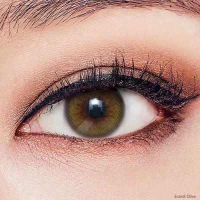 O-Lens Scandi 1Day Coloured Contact Lenses - Scandi Olive ( 0.00 ) 1's - Eyecare Lenses