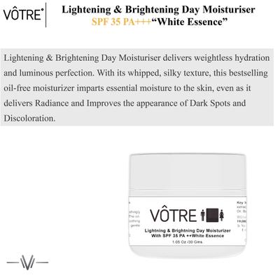 Votre Lightening & Brightening SPF 35 PA++ Day Moisturiser 30 gm - Face Moisturizers