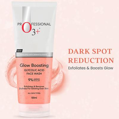 O3+ Glow Boosting Glycolic Acid Brightening Face Wash 100 ml - Face Wash & Cleansers