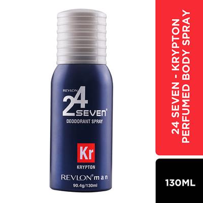Revlon 24 Seven Perfumed Body Spray For Men - Krypton 130 Ml - Men Deodorants/Roll-Ons
