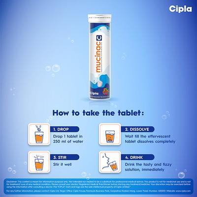 MUCINAC C STRAWBERRY FLAVOUR Effervescent Tablet 15's - Supplements-Vam