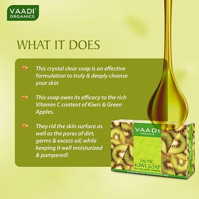 Vaadi Herbals Exotic Kiwi Soap With Green Apple Extract 75 gm - Soaps