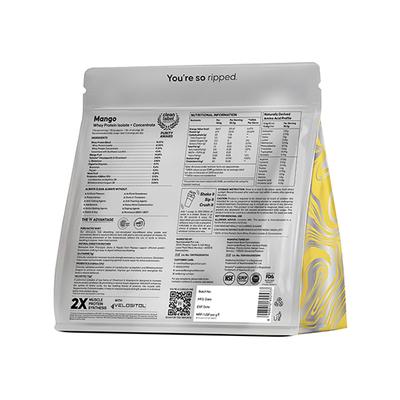 Wellbeing Nutrition 100% Native Whey Protein Isolate + Concentrate - Mango 1 kg - Whey Proteins
