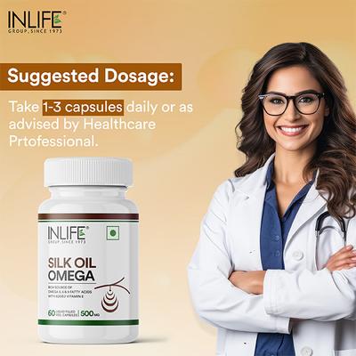 INLIFE Silk Oil Veg Omega 369 Capsules 60's - Omega Fish Oil Fatty Acids