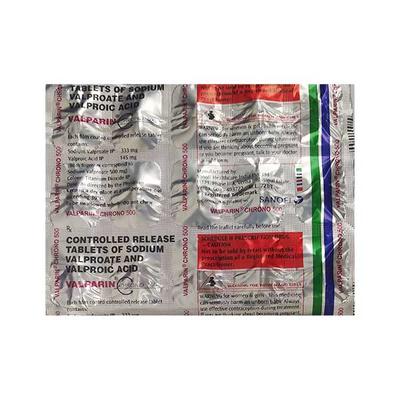 VALPARIN CHRONO 500 Tablet 15's - Epilepsy/Convulsion-Ant