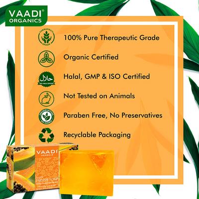 Vaadi Herbals Handmade Soap - Fresh Papaya 75 gm - Soaps
