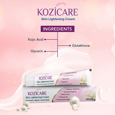 Kozicare Kojic Acid, Arbutin, Glutathione Skin & Lightening Cream,15g each 2's - Lotions & Creams