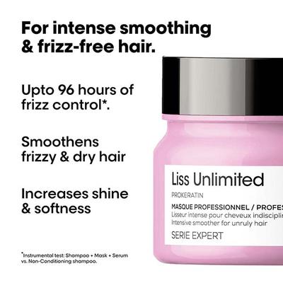L'Oreal Professionnel Serie Expert Liss Unlimited Mask 250 gm - Conditioners