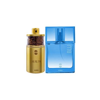 Ajmal Aurum EDP Fruity Floral Perfume And Blu Femme EDP Floral Woody Perfume 125 ml - Women Perfumes (Edt/Edp)