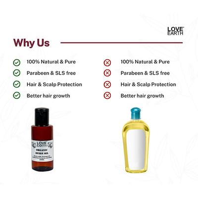 Love Earth Organic Onion Hair Oil 100 ml - Hair Oils