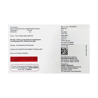 VOGLISTAR MD 0.2 Tablet 15's - Diabetes-Ant