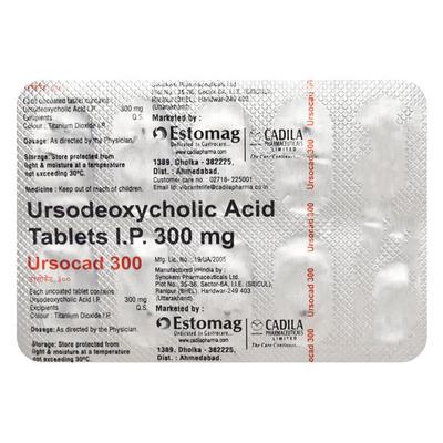 Ursocad 300mg Tablet 10'S - Cholelithiasis/Gall Stones