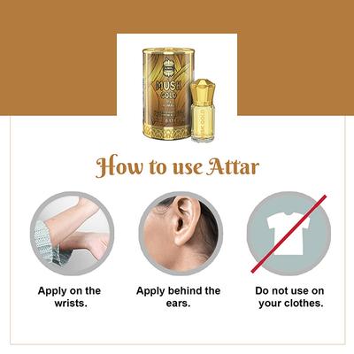 Ajmal Musk Gold Concentrated Perfume Free From Alcohol for Unisex 5 ml - Perfumes (Edt/Edp)