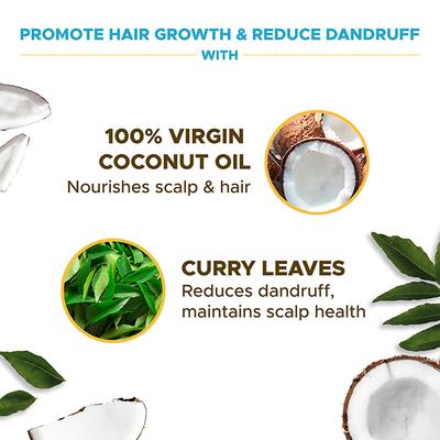 Coco Soul Curry Leaves Hair Oil With Extra Virgin Coconut Oil - Makers Of Parachute Advansed 200 ml - Hair Oils