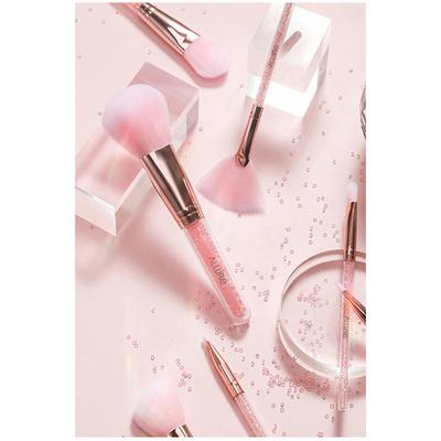 Allure Pink Diamond crystal makeup brush set of 10 with Pouch 1's - Face Brush