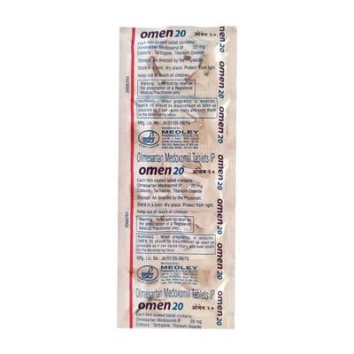 Omen 20mg Tablet 10'S - Hypertension-Ang