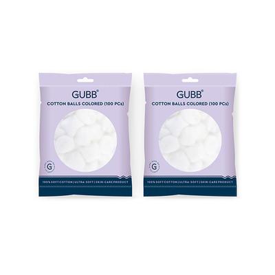 Gubb Cotton Colored Balls 50S 110gm 2's - Facial Wipes & Tissues