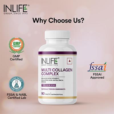 INLIFE Multi Collagen Complex Tablets 90's - Hair & Skin