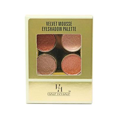 Half N Half Velvet Mousse Eyeshadow Palette, Multicolor - 01 3.2 gm - Eye Shadow Palettes
