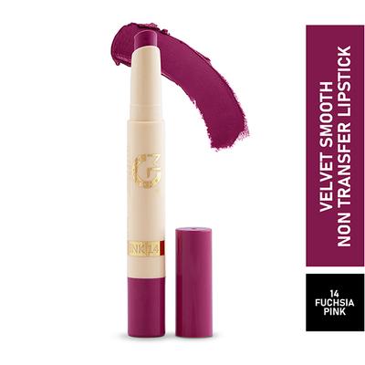 Matt Look Velvet Smooth Non - Transfer, Fushcia Pink 2 gm - Lipsticks
